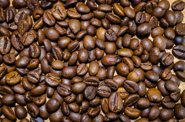 Brown coffee beans background