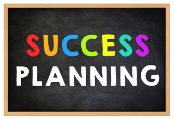 Success Planning - chalkboard information