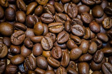 Brown coffee beans background