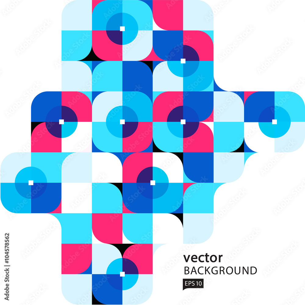 Wall mural abstract colorful geometric background. creative design element vector 10 eps