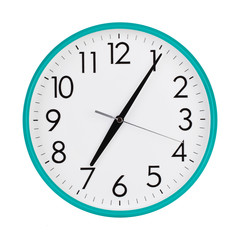 Five minutes past seven