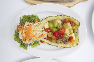 Fruit Salad in Pineapple