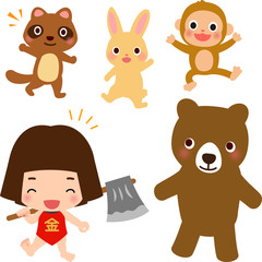 金太郎と動物たち