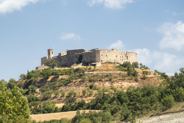 Montfalco Murallat, historic village in Catalunya (Spain) on the