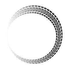 Circle gradient tire track