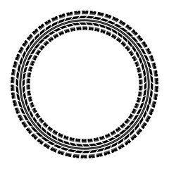Circle tire track - obrazy, fototapety, plakaty