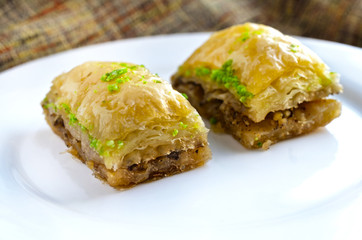 Close up of sweet baklava
