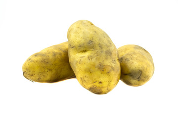 potato on white background