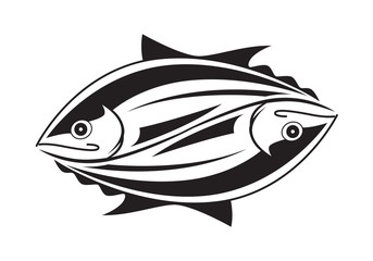 graphic tuna fish, vecter