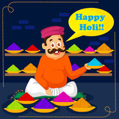 Traditional Holi background of India