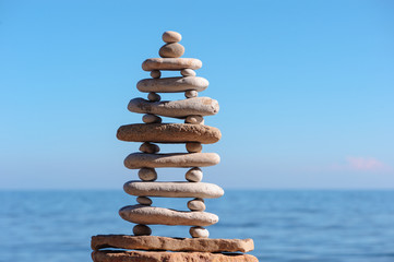Balancing of pebbles