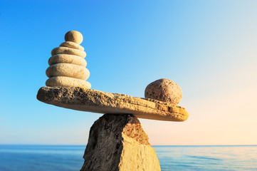 Zen balance of stones
