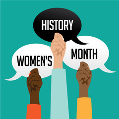 Women's History Month design. EPS 10 vector.