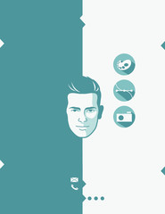 Flat design web portfolio