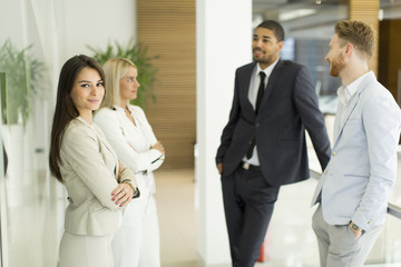 Modern multiratial businesspeople in the office