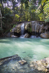 Fototapeta premium Erawan waterfalls in Thailand
