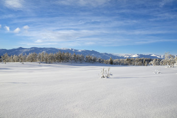 Winter landscape in Telemark