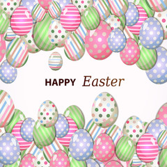 Happy Easter greeting card with Easter eggs