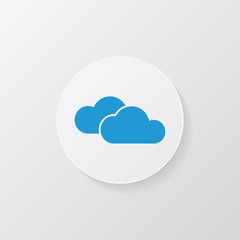 Vector icon - blue cloud in a white circle