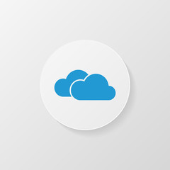 Vector icon - blue cloud in a white circle