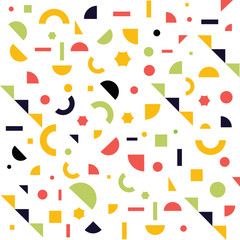 Geometric design Vector abstract background. composition of simple geometric shapes