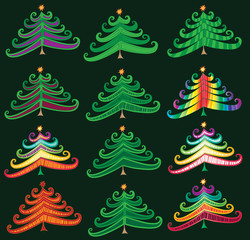 christmas tree vector illustration