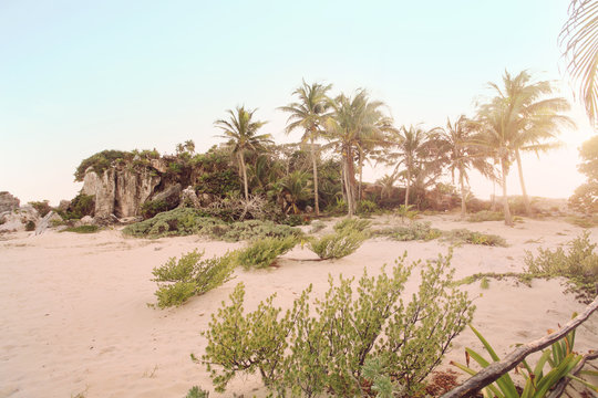 Tullum historical part beach area
