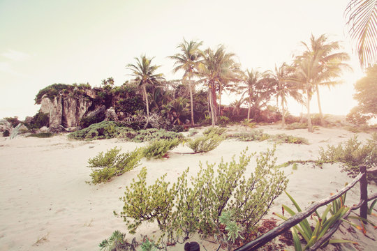 Tullum historical part beach area