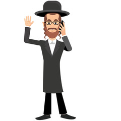 orthodox jew,hassid,rabbi,with Payot and Kippah