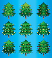 christmas tree vector illustration