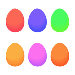 Colorful Eggs in white background