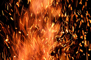 Fototapeta na wymiar Flames and Sparts