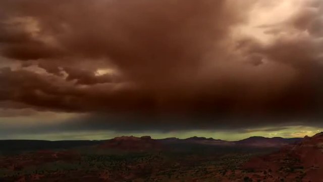 Beautiful time lapse of clouds over the Arizona desert.