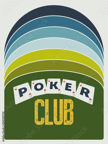 Retro poker poster