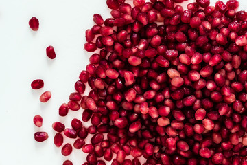 Berries of a pomegranate on a white background