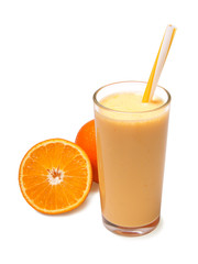 orange smoothie isolated