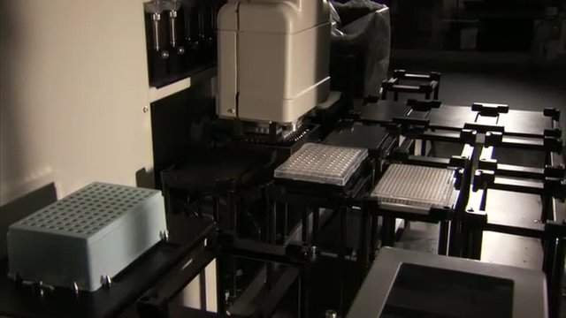At the U.S. Government&rsquo;s Genome Sequencing Center, DNA is analyzed in the lab.