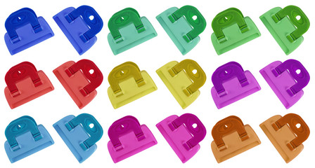 Clamps isolated - colorful