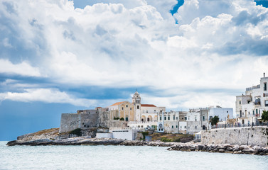 Vieste panoramic view, Apulia, Gargano, Italy.