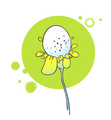 Blooming flower illustration
