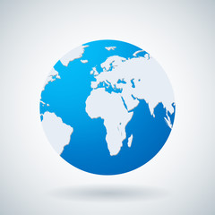 World Map and Globe Detail Vector Illustration
