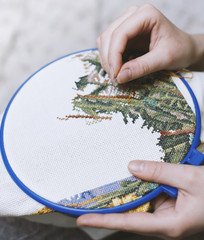 Cross-stitch, Handmade, needlework
