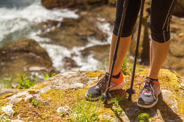 active holiday in the mountains alps
