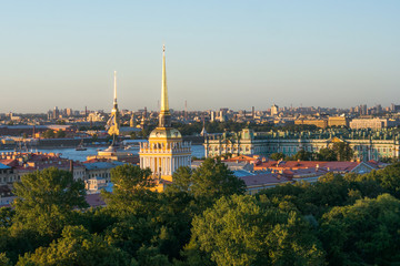 Naklejka premium View from Saint Isaac's Cathedral Colonnade in St. Petersburg, Russia.
