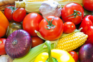 Fresh vegetables in a basket
