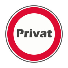 Schild Privat