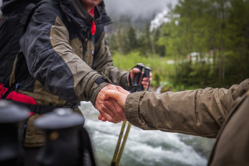 active holiday in the mountains alps
