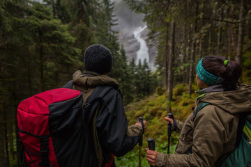 Naklejka premium active holiday in the mountains alps 