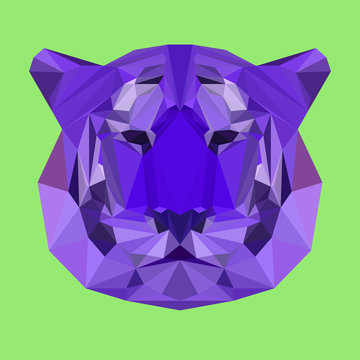 Abstract geometric polygonal tiger