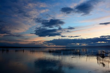 Sunset in Albufera, Valencia, spain